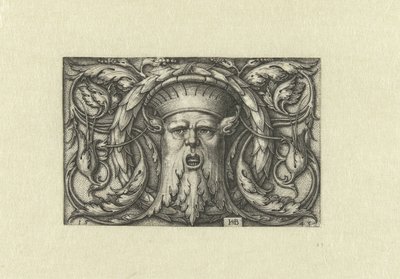 Yüzey dekorasyonu. Bir taç ile maske by Hans Sebald Beham