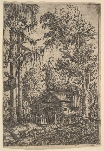 Ağaçlar Arasında Kulübe, 1551. by Hans Sebald Lautensack