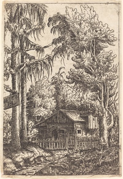 Bir Çiftçi Kulübesi Manzaralı Manzara, 1551. by Hans Sebald Lautensack