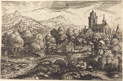 Köylü Dağlık Manzara, 1553. by Hans Sebald Lautensack