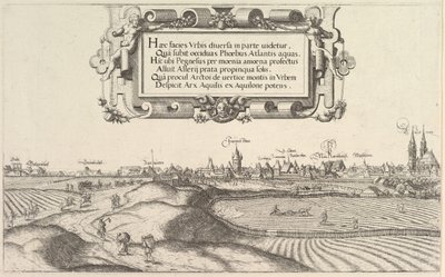 Nürnberg manzarası, doğuda, sol levha, 1552. by Hans Sebald Lautensack