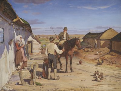 Moors'ta Bir Çiftlikte Yolunu Soran Bir Yabancı by Hans Smidth