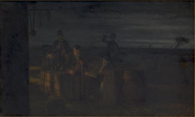 seyyar satıcının dışında batı kıyısı by Hans Smidth