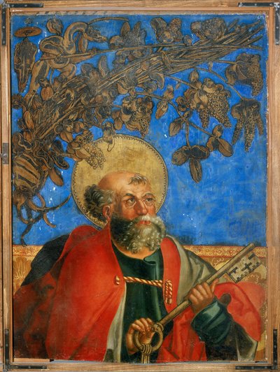 Aziz Petrus, üst bölüm, Aziz Petrus ve Pavlus Hikâyelerinden detay by Hans Suess Kulmbach