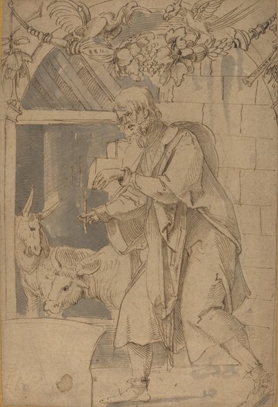 Doğuşu Temsil Eden İki Vitray Tablodan Biri Çalışması by Hans Süss von Kulmbach