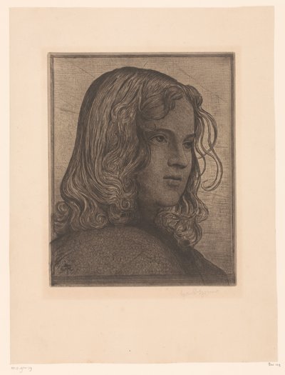 Bir kızın başı by Hans Thoma