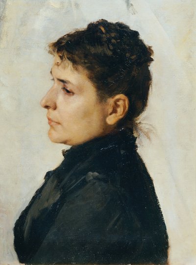 profildeki kadın by Hans Tichy