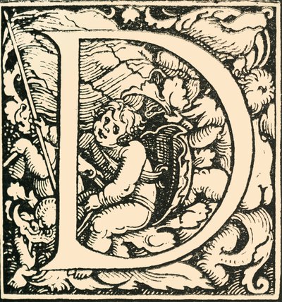D - Bir Alfabe, Hans Weiditz, c1520-1521, 1908. by Hans Weiditz