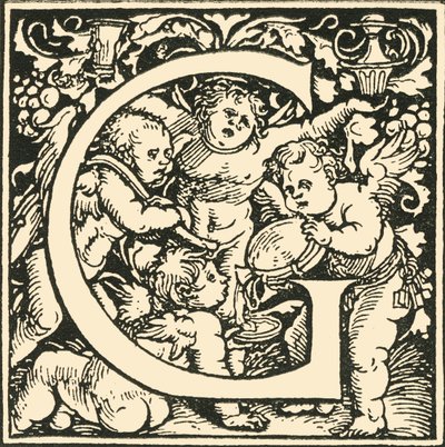 G - Bir Alfabe, Hans Weiditz, c1520-1521, 1908. by Hans Weiditz