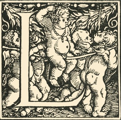 L - Bir Alfabe, Hans Weiditz, c1520-1521, 1908. by Hans Weiditz