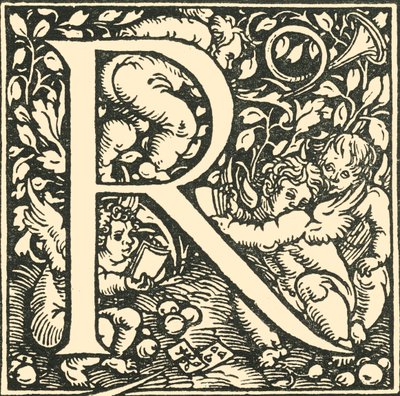 R - Bir Alfabe, Hans Weiditz, c1520-1521, 1908. by Hans Weiditz