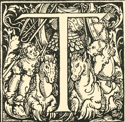 T - Bir Alfabe, Hans Weiditz, c1520-1521, 1908. by Hans Weiditz
