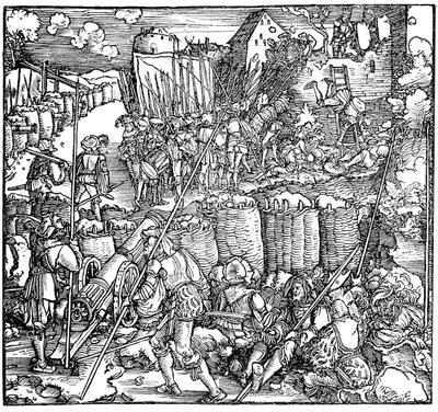 Bir kale kuşatması. Petrarch
