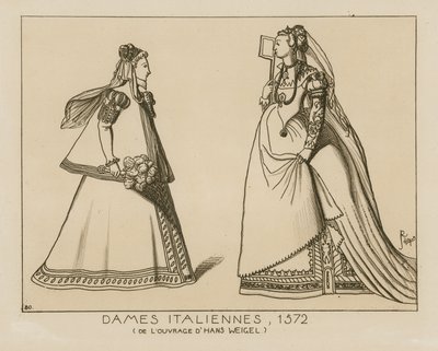 İtalyan kadınlar, 1572 by Hans Weigel