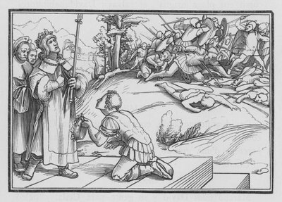 David Lamenteth, Saul ve Yonatan üzerine, 2 Samuel I, 11 by Hans after Holbein the Younger