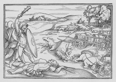 David Smitheth Hadadezer ve Suriyeliler, 2 Samuel VIII, 3 by Hans after Holbein the Younger