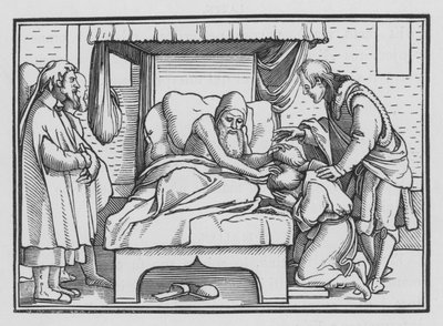 Jacob Blesseth Joseph ve İki Oğlu, Genesis XLVIII, 14 by Hans after Holbein the Younger