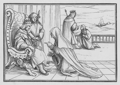 Joabs Artifice, Eve Getirecek Absalom, 2 Samuel XIV, 4 by Hans after Holbein the Younger