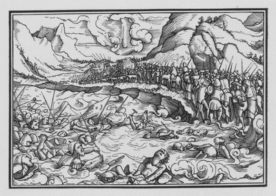Firavun İsraillileri Takip Ediyor, Çıkış XIV, 28 by Hans after Holbein the Younger