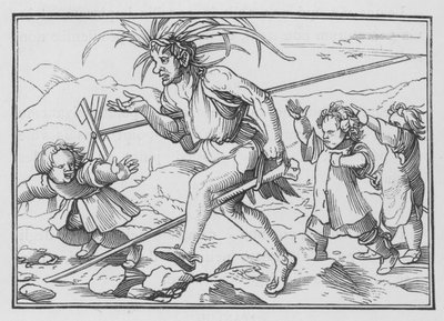 İnsanlığın Genel Yozlaşması, Mezmur LIII, 1 by Hans after Holbein the Younger