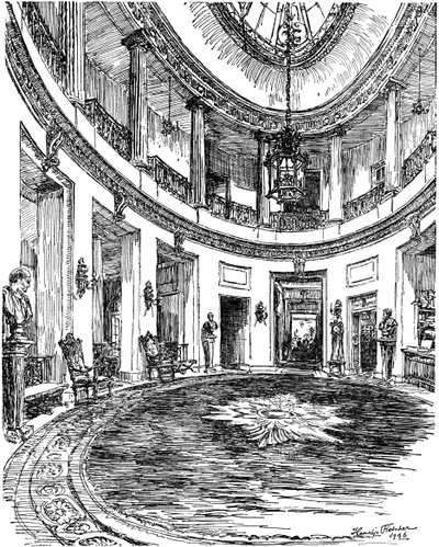 RAC kulüp binasının giriş holü, Pall Mall, Londra, 1946 by Hanslip Fletcher