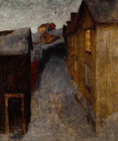 Hüzünlü Bir Kasabadan (tuval üzerine yağlı boya) by Harald Oscar Sohlberg