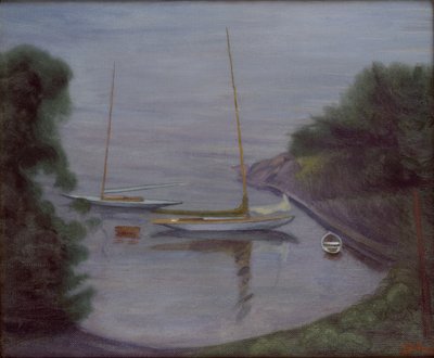 Yelkenli Tekneler (tuval üzerine yağlı boya) by Harald Oscar Sohlberg