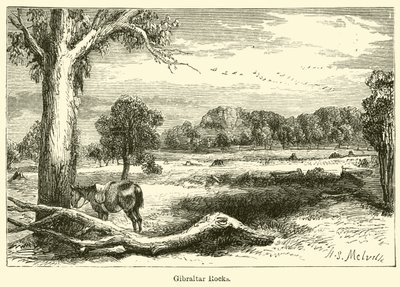 Cebelitarık Kayaları (gravür) by Harden Sidney (after) Melville
