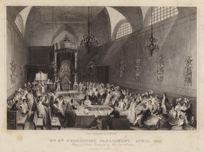 Kral IV. William, parlamentoyu feshediyor, Nisan 1831 by Harden Sidney Melville