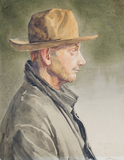 Otoportre, 1920 (kağıt üzerinde wc) by Hardie William Hay