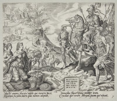 Barış isteyenlere ne mutlu. Abigail yatıştırıcı David by Harmen Jansz. Muller