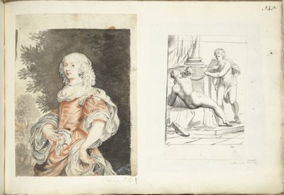 Bir Kadının Portresi ve Venüs, Amor ve Mars by Harmen ter Borch (possibly)