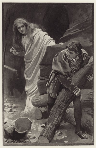 Yazık! o kadar çok çalışma dedi by Harold Copping