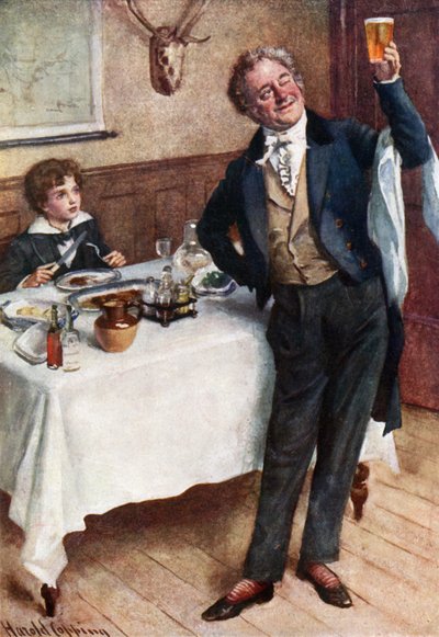 David ve Dost Garson (renkli taş) by Harold Copping