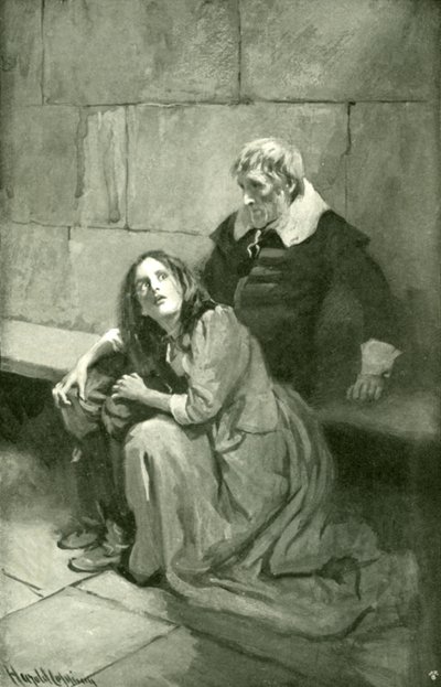 Bay Despondency ve kızı çok korkuyor by Harold Copping