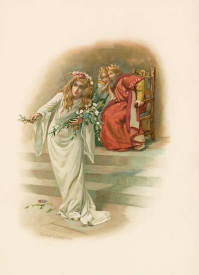 Ophelia, deli by Harold Copping