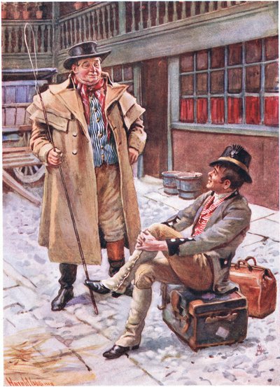 Sam Weller ve Babası, B.W. mat by Harold Copping