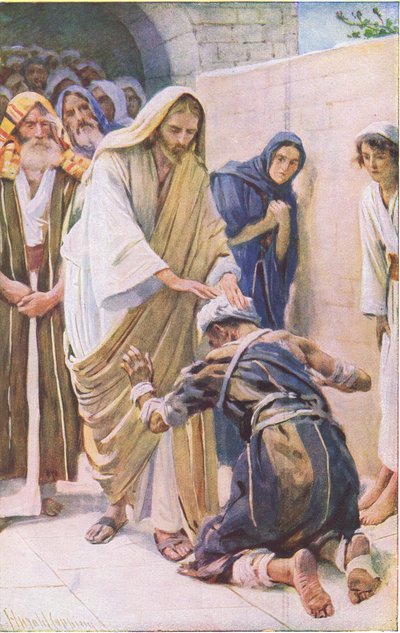 Cüzamlının iyileşmesi, Harold Copping Pictures