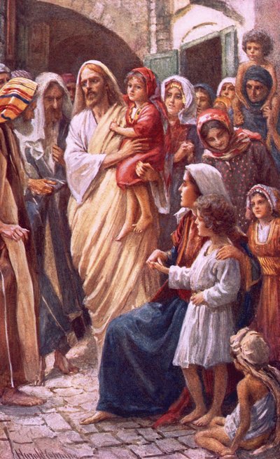 Rab çocukları kutsadı by Harold Copping