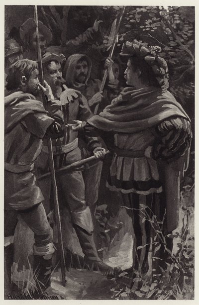 Valentine onlara, zorluklardan geçmiş bir adam olduğunu, sürgüne gideceğini mi söyledi? by Harold Copping
