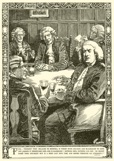 Dr Johnson konuşmada (lito) by Harold Edward Hughes Nelson