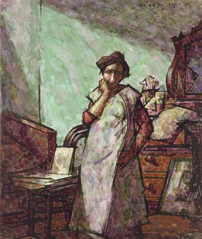 Bir Genel içinde Bayan Mounter ile İçişleri, 1 Aralık 1918 by Harold Gilman