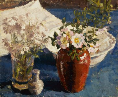 Vazoda Çiçeklerle Natürmort by Harold Gilman