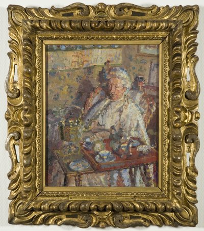 Yaşlı Kadın (tuval üzerine yağlı boya) by Harold Gilman