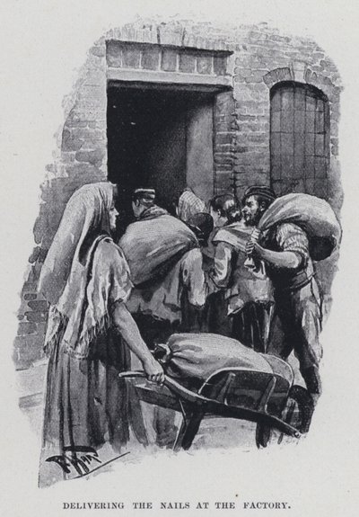 Çivilerin fabrikada teslim edilmesi (s/b fotoğraf) by Harold Hume Piffard