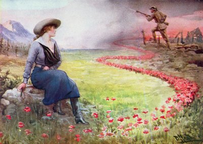 İnce Kırmızı Çizgi (renkli lito) by Harold Hume Piffard
