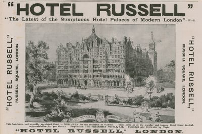 Otel Russell, Russell Meydanı, Londra by Harold Oakley