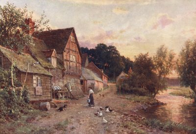 Bir Süt Çiftliği, Farnham (renkli taşbaskı) by Harold Sutton Palmer