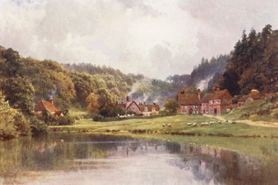 Cuma Sokağı, Leith Tepesi Yolunda (renkli lito) by Harold Sutton Palmer