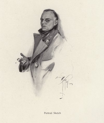 Sigara içen bir adamın portresi (lito) by Harrison Fisher